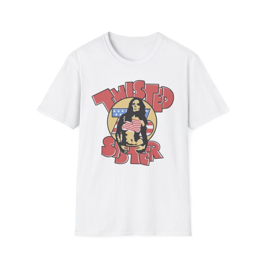Ladies Stars and Stripes Twisted Sister Unisex Softstyle T-shirt