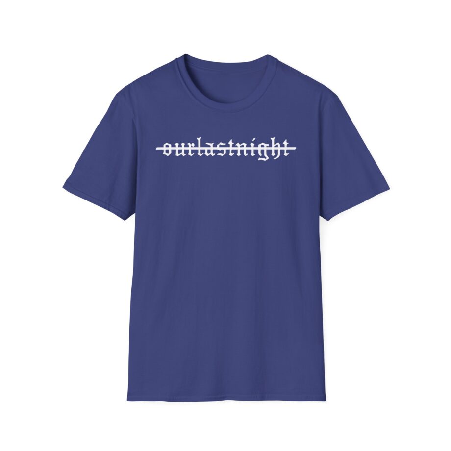 Our Last Night Black Swirl Text Unisex Softstyle T-shirt