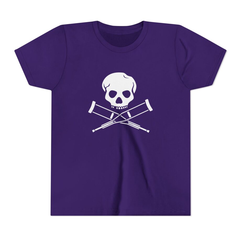 Jackass Skull and Crutches Youth Short Sleeve Tee
