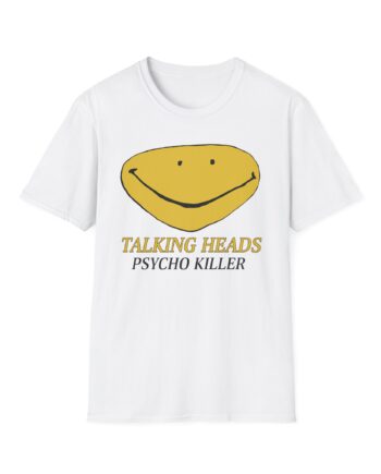 Talking Heads Smiley Face Psycho Killer Unisex Softstyle T-shirt