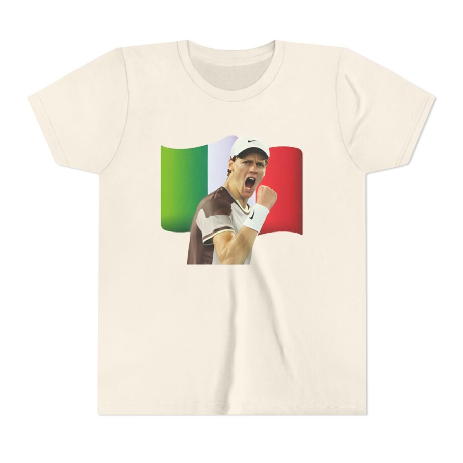Jannik Sinner Italian Tennis Star Fan Youth Short Sleeve Tee