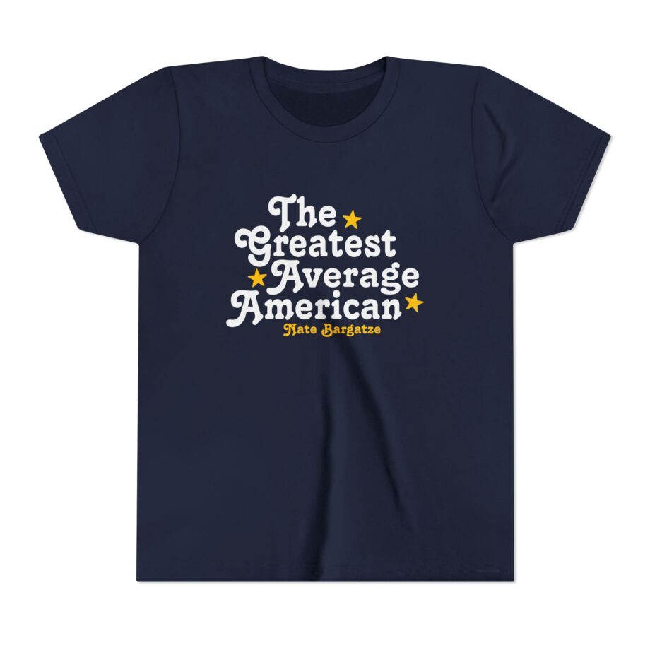 The Greatest Average American Nate Bargatze Youth Short Sleeve Tee