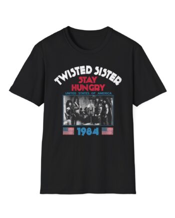 Twisted Sister 1984 Stay Hungry Tour Unisex Softstyle T-shirt