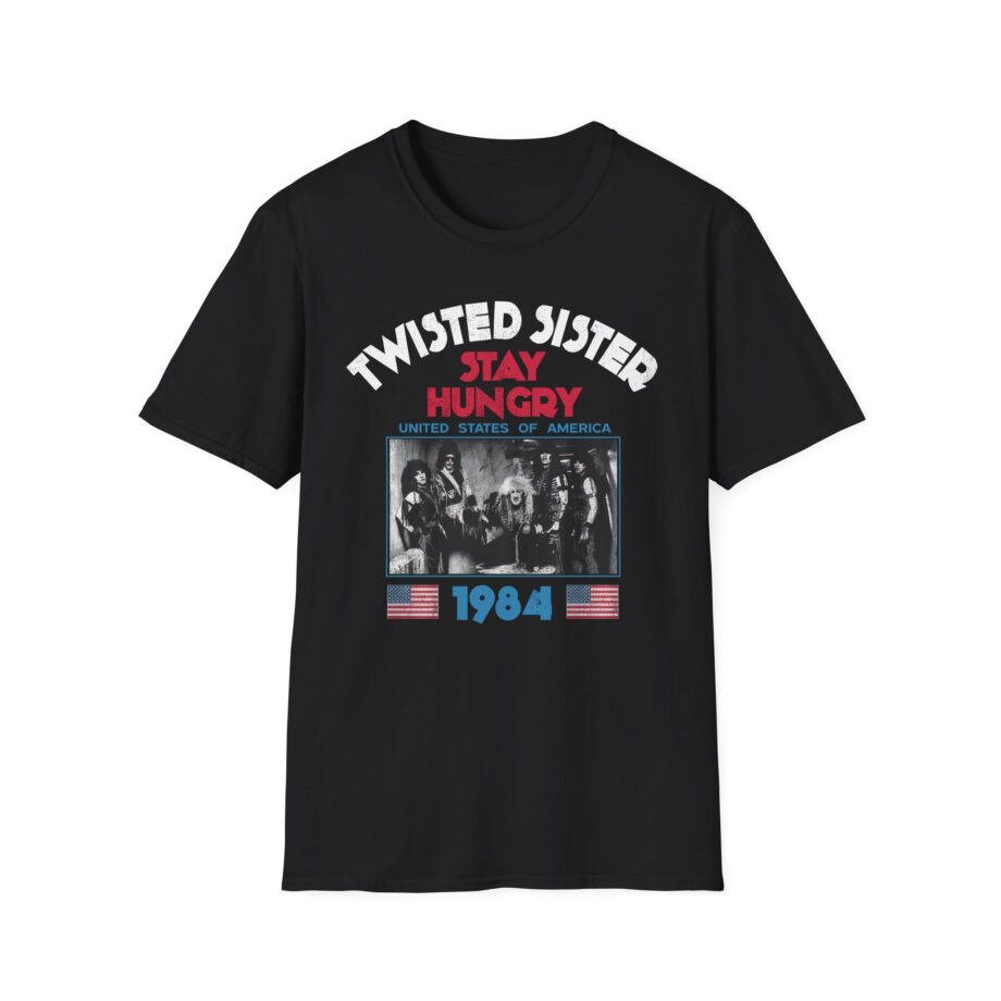 Twisted Sister 1984 Stay Hungry Tour Unisex Softstyle T-shirt
