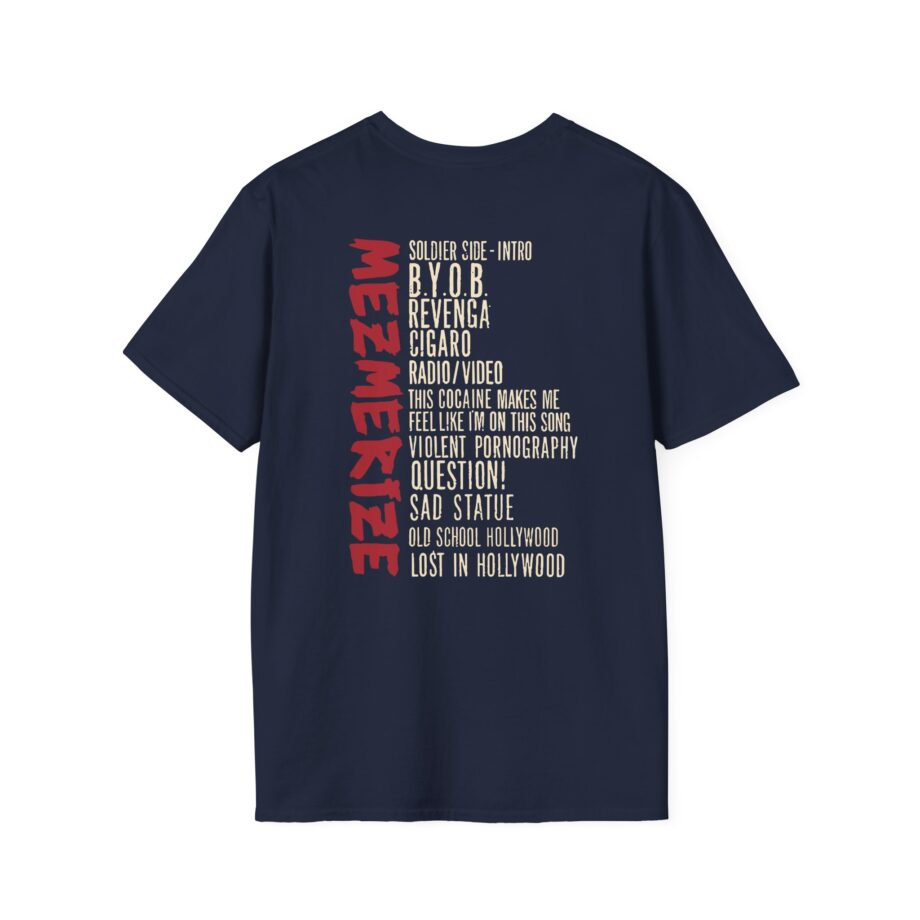 System of a Down Mezmerize Tracklist Unisex Softstyle T-Shirt