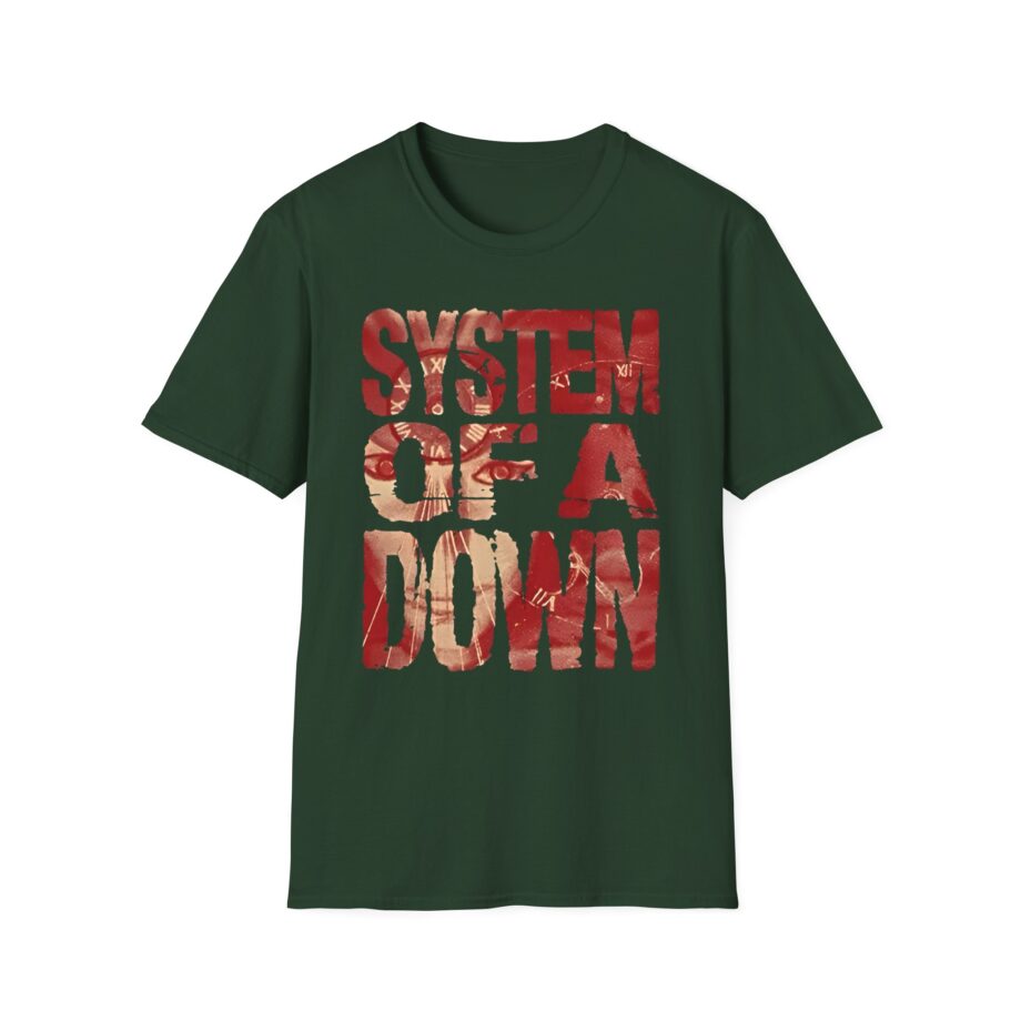 System of a Down Mezmerize Tracklist Unisex Softstyle T-Shirt