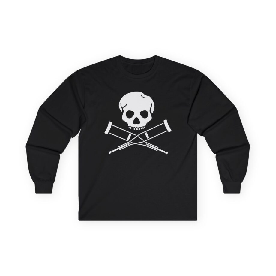 Jackass Skull and Crutches Unisex Ultra Cotton Long Sleeve Tee