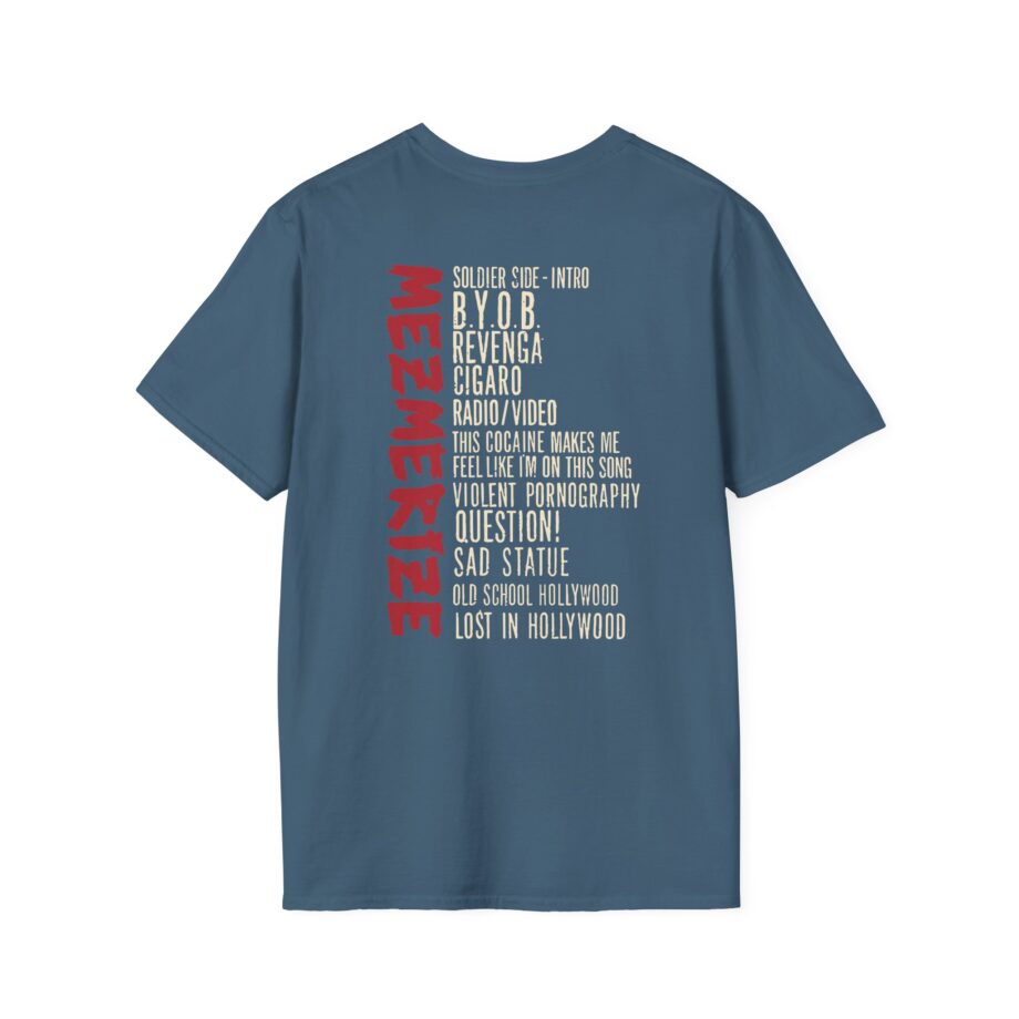 System of a Down Mezmerize Tracklist Unisex Softstyle T-Shirt