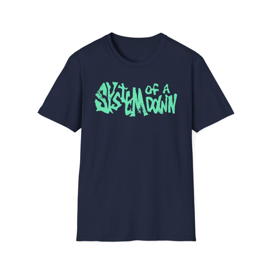 System of a Down Turquoise Log Unisex Softstyle T-Shirt