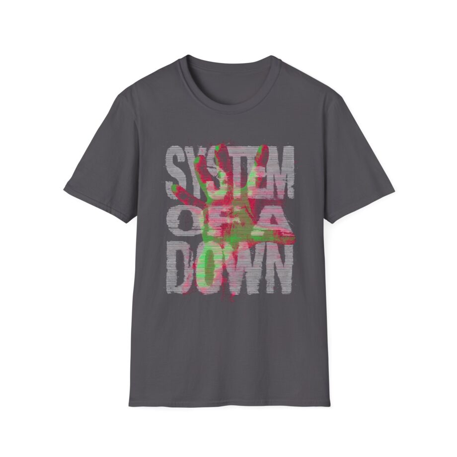 System of a Down Neon Hand Unisex Softstyle T-Shirt