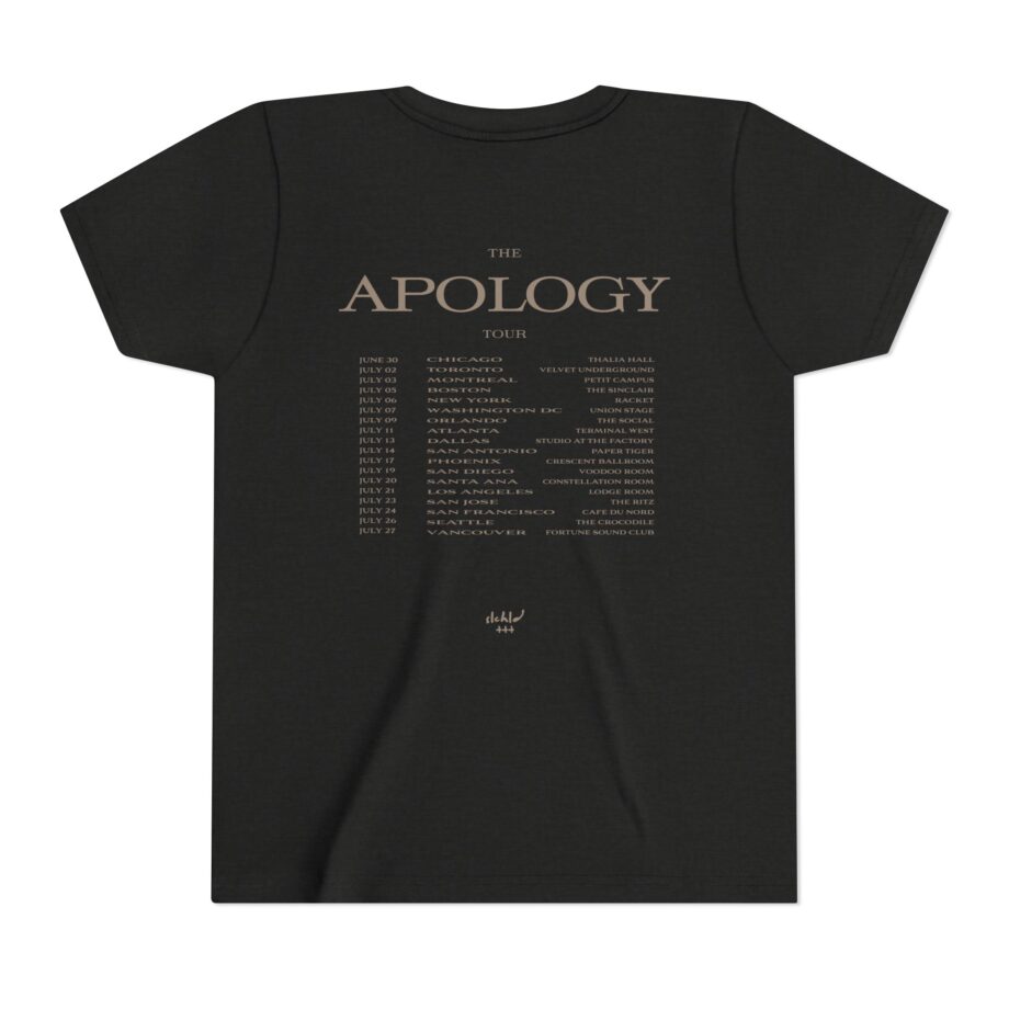 Wave to earth  Slchld 'apology' Na Tour Youth Short Sleeve Tee