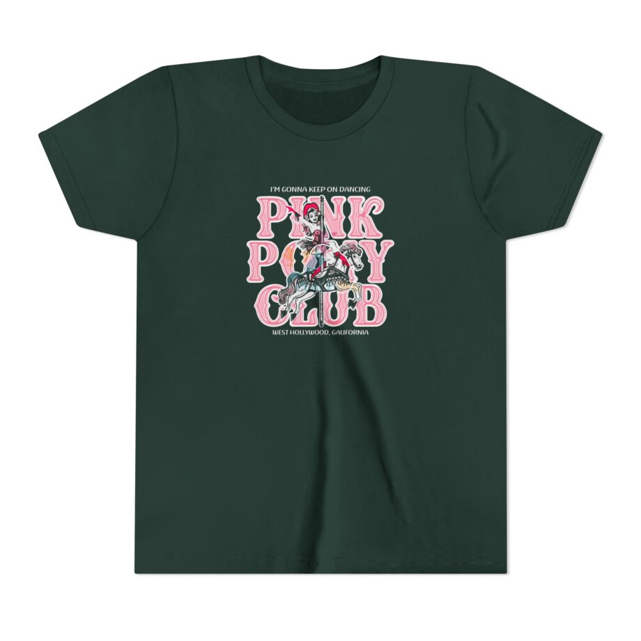 Chappell Roan Im Gonna Keep on Dancing Pink Pony Club Youth Short Sleeve Tee