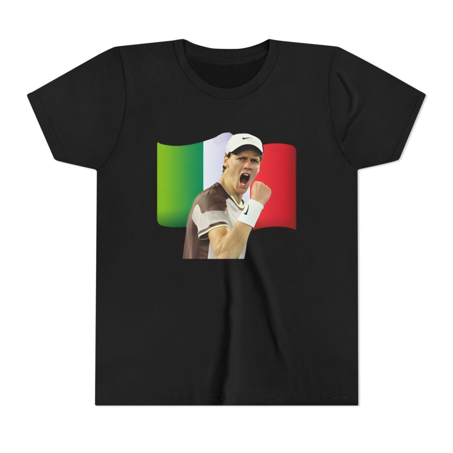 Jannik Sinner Italian Tennis Star Fan Youth Short Sleeve Tee