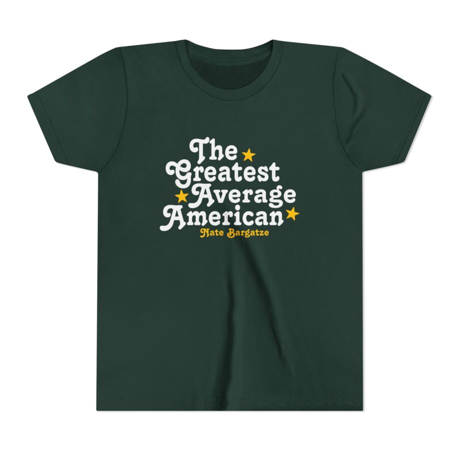 The Greatest Average American Nate Bargatze Youth Short Sleeve Tee