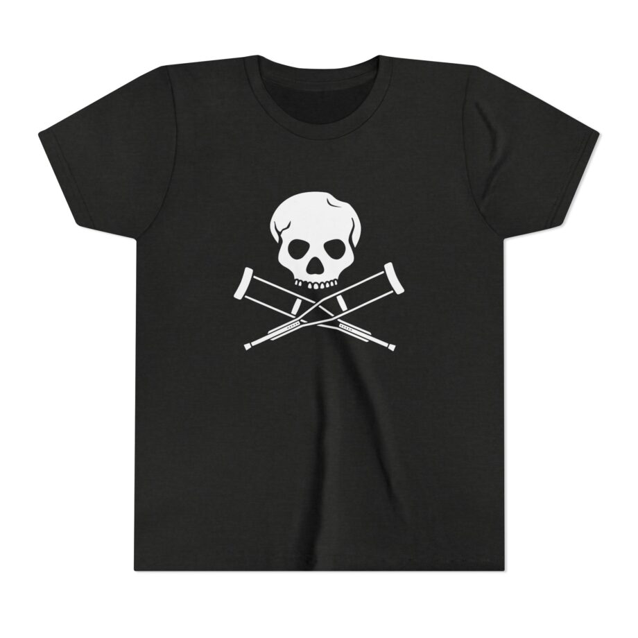 Jackass Skull and Crutches Youth Short Sleeve Tee