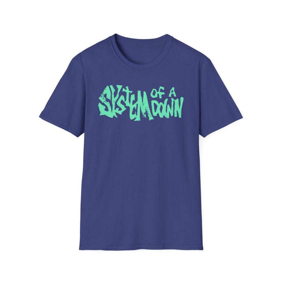 System of a Down Turquoise Log Unisex Softstyle T-Shirt