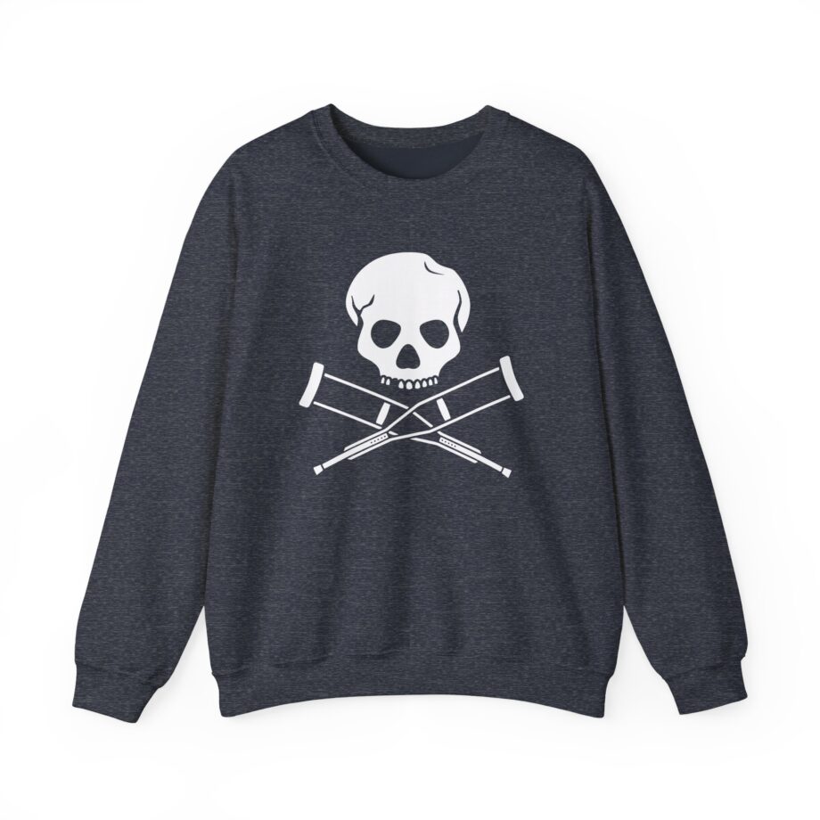 Jackass Skull and Crutches Unisex Heavy Blend™ Crewneck Sweatshirt