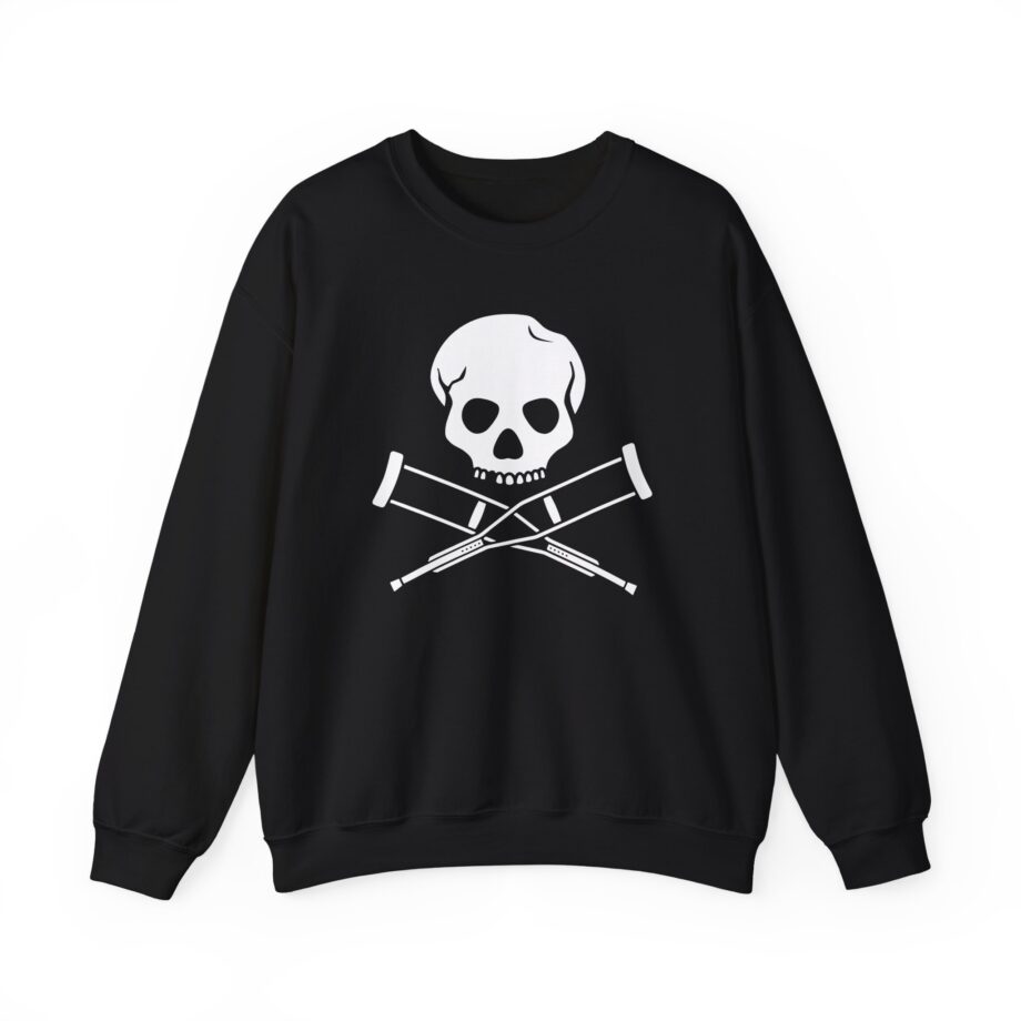 Jackass Skull and Crutches Unisex Heavy Blend™ Crewneck Sweatshirt