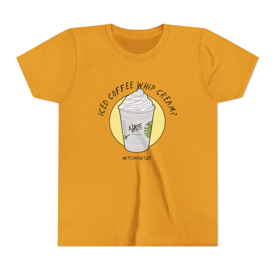 Nate Bargatze - Iced Coffee Whip Cream? Youth Short Sleeve Tee