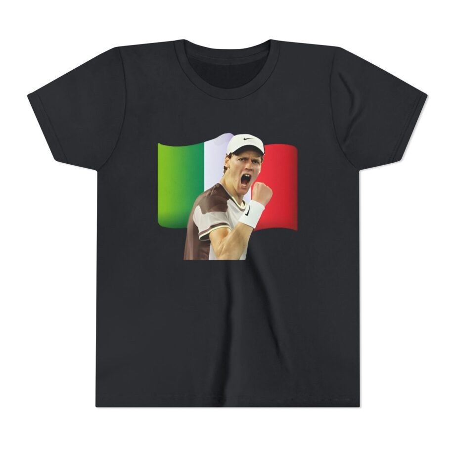 Jannik Sinner Italian Tennis Star Fan Youth Short Sleeve Tee