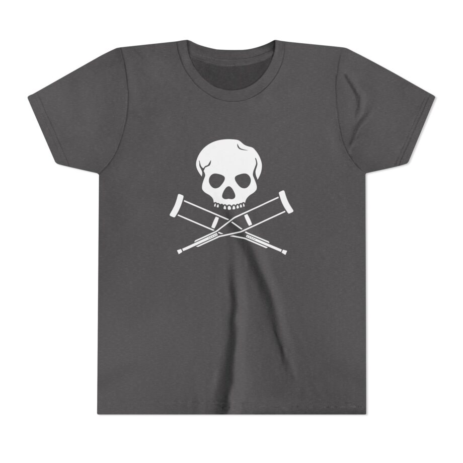 Jackass Skull and Crutches Youth Short Sleeve Tee