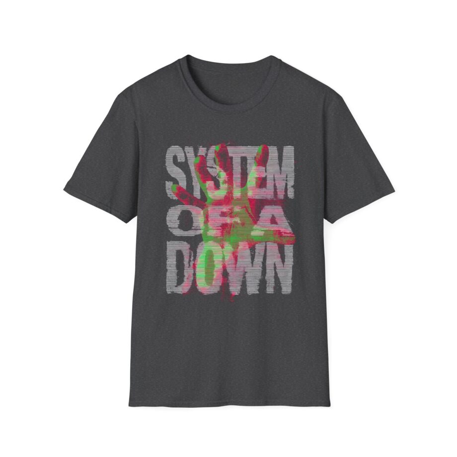 System of a Down Neon Hand Unisex Softstyle T-Shirt