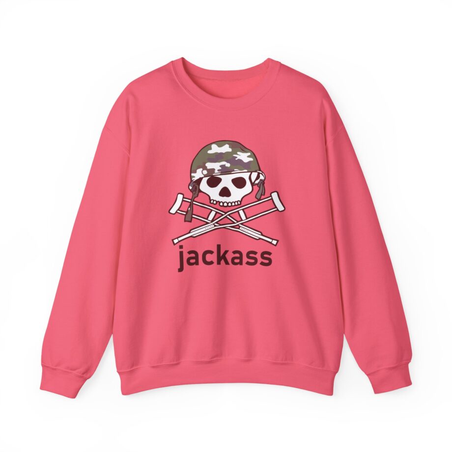 Jackass Camouflage Helmet Unisex Heavy Blend™ Crewneck Sweatshirt