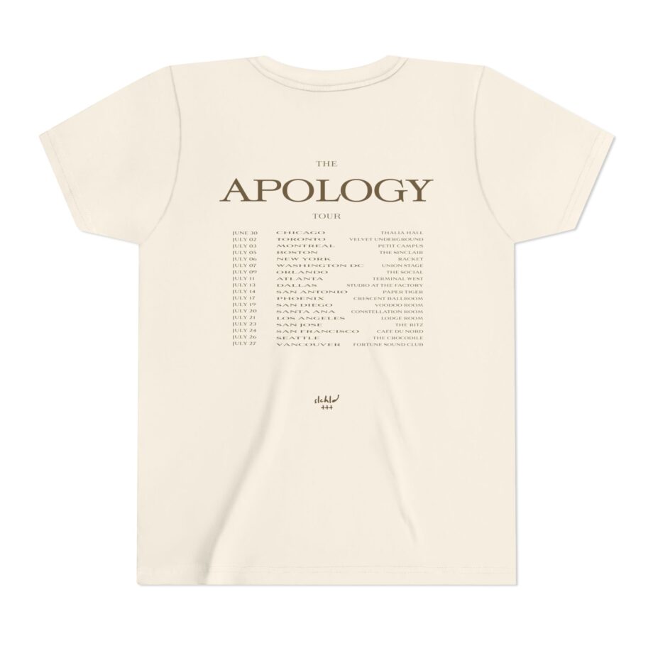 Wave to earth Slchld 'apology' Na Tour Youth Short Sleeve Tee