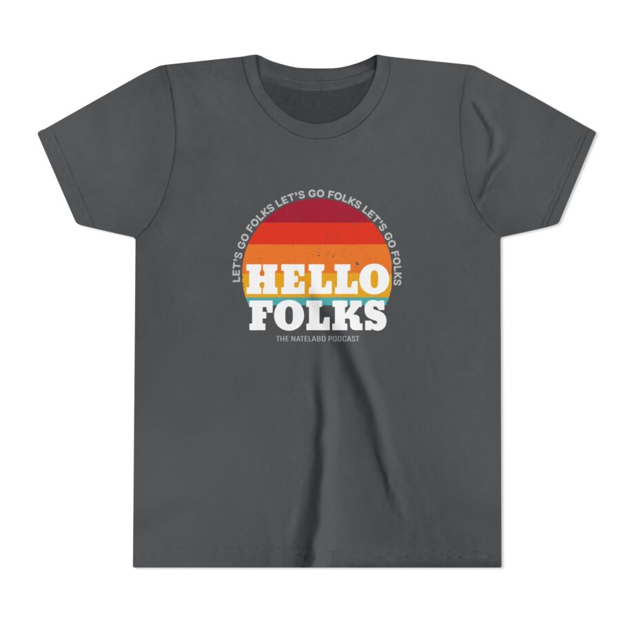 Nate Bargatze Hello Folks Youth Short Sleeve Tee