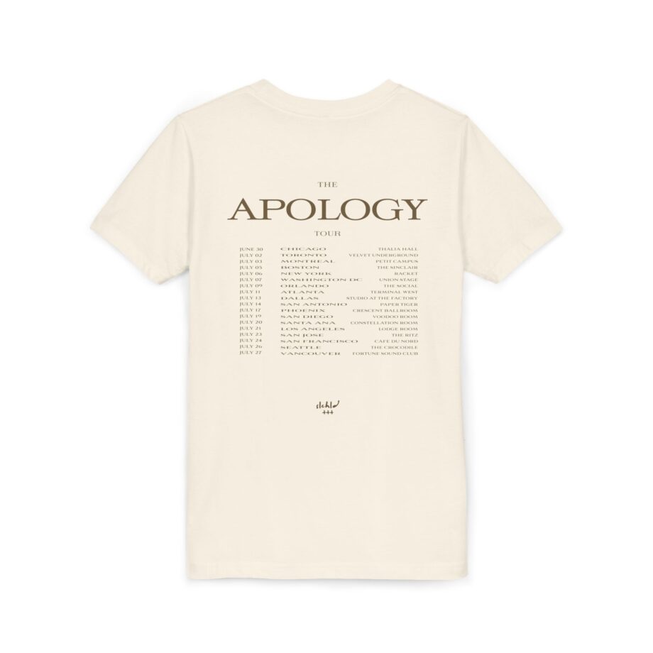 Wave to earth Slchld 'apology' Na Tour Youth Short Sleeve Tee
