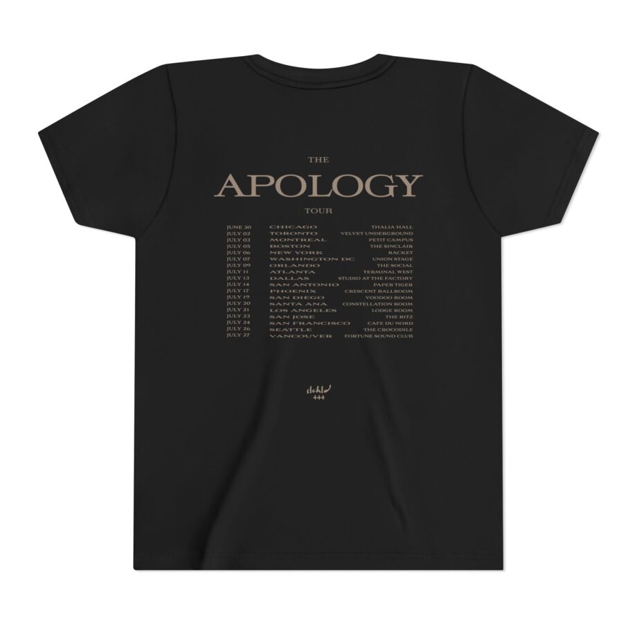 Wave to earth  Slchld 'apology' Na Tour Youth Short Sleeve Tee