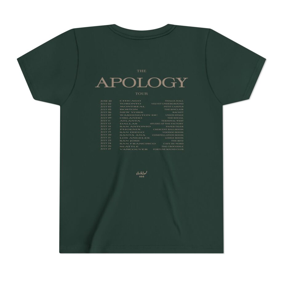 Wave to earth  Slchld 'apology' Na Tour Youth Short Sleeve Tee