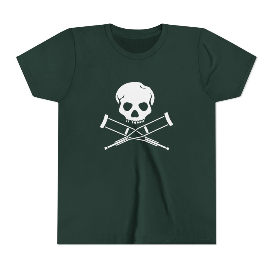 Jackass Skull and Crutches Youth Short Sleeve Tee