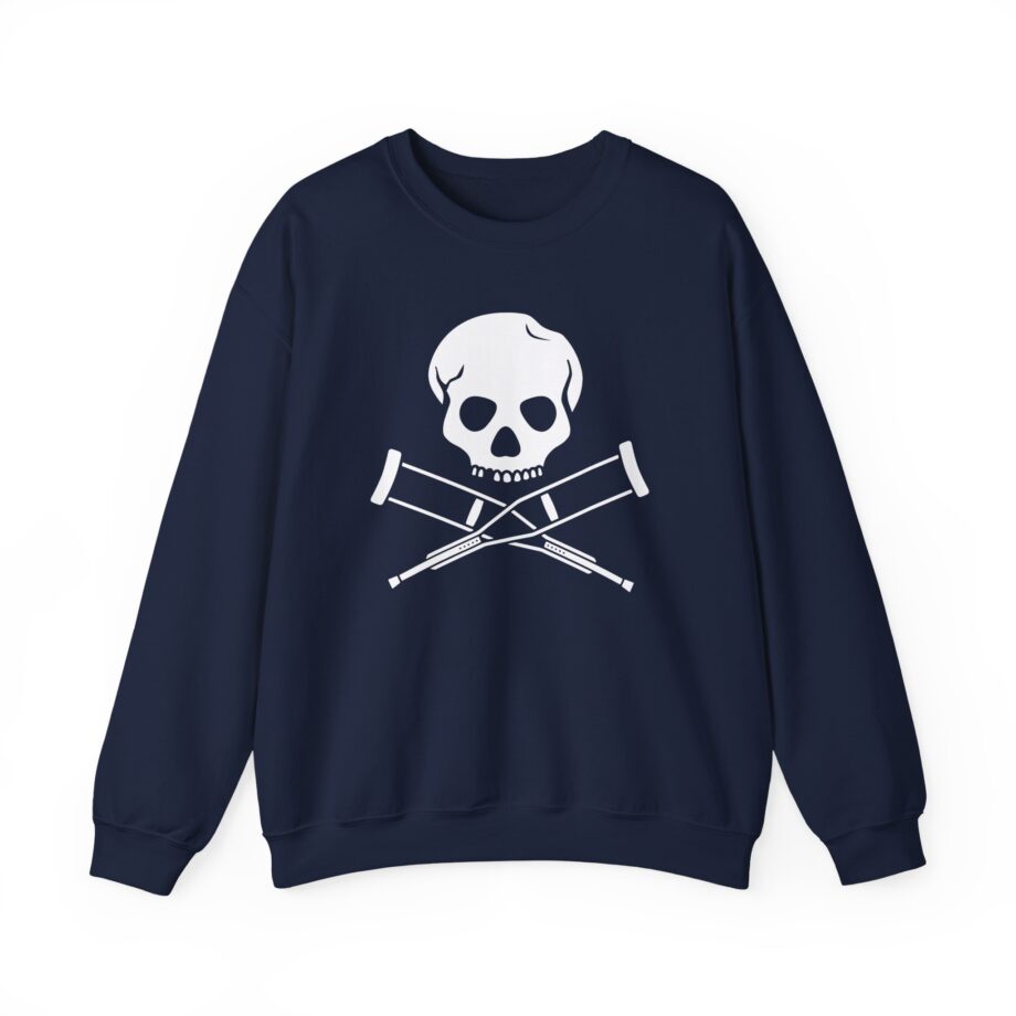 Jackass Skull and Crutches Unisex Heavy Blend™ Crewneck Sweatshirt