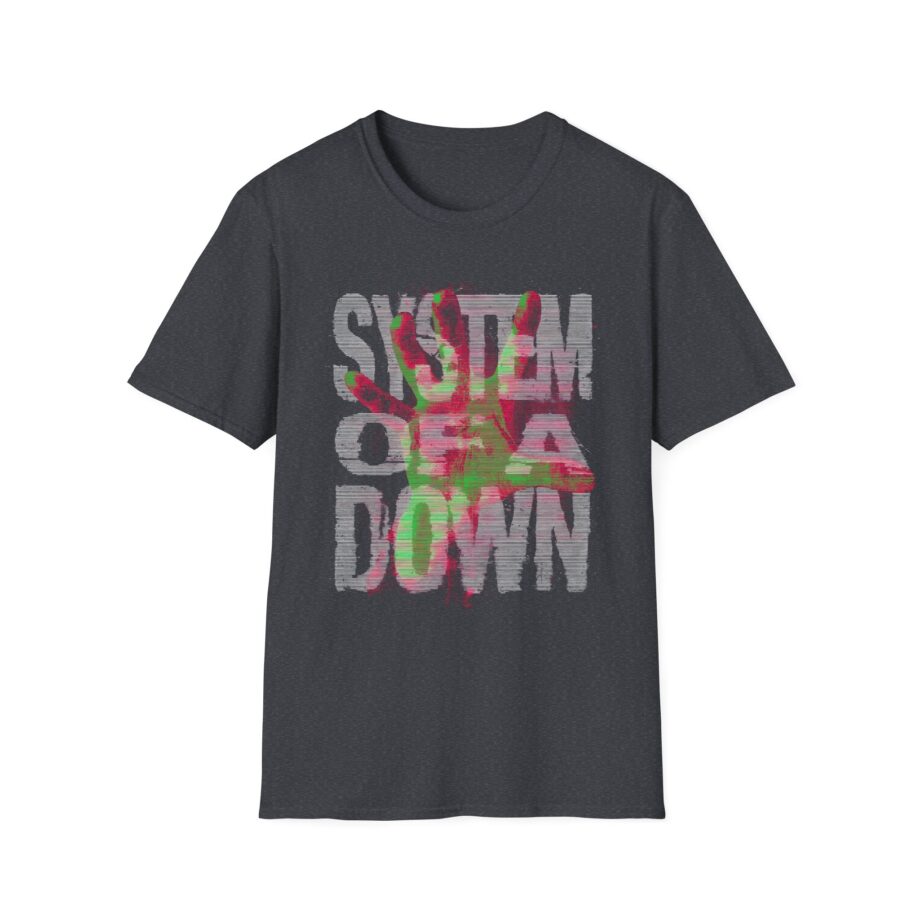 System of a Down Neon Hand Unisex Softstyle T-Shirt