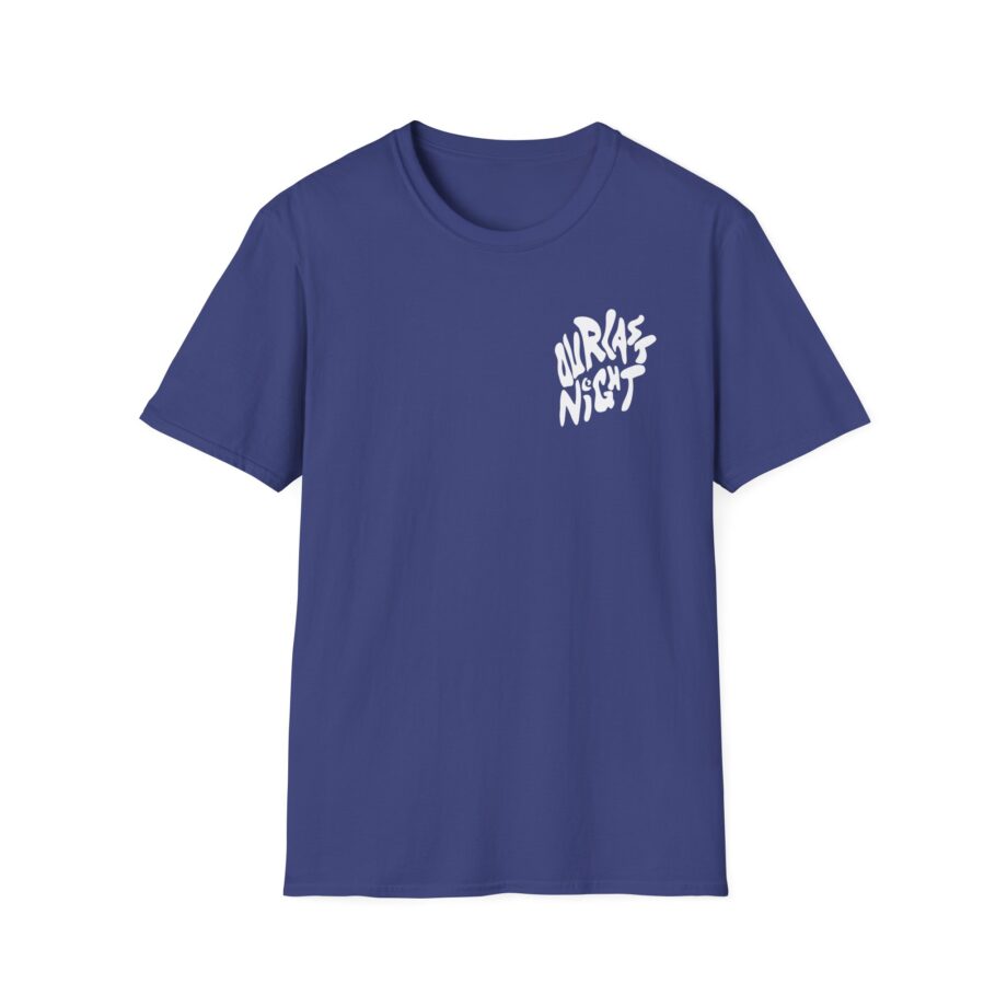 Our Last Night Black Swirl Text Unisex Softstyle T-shirt