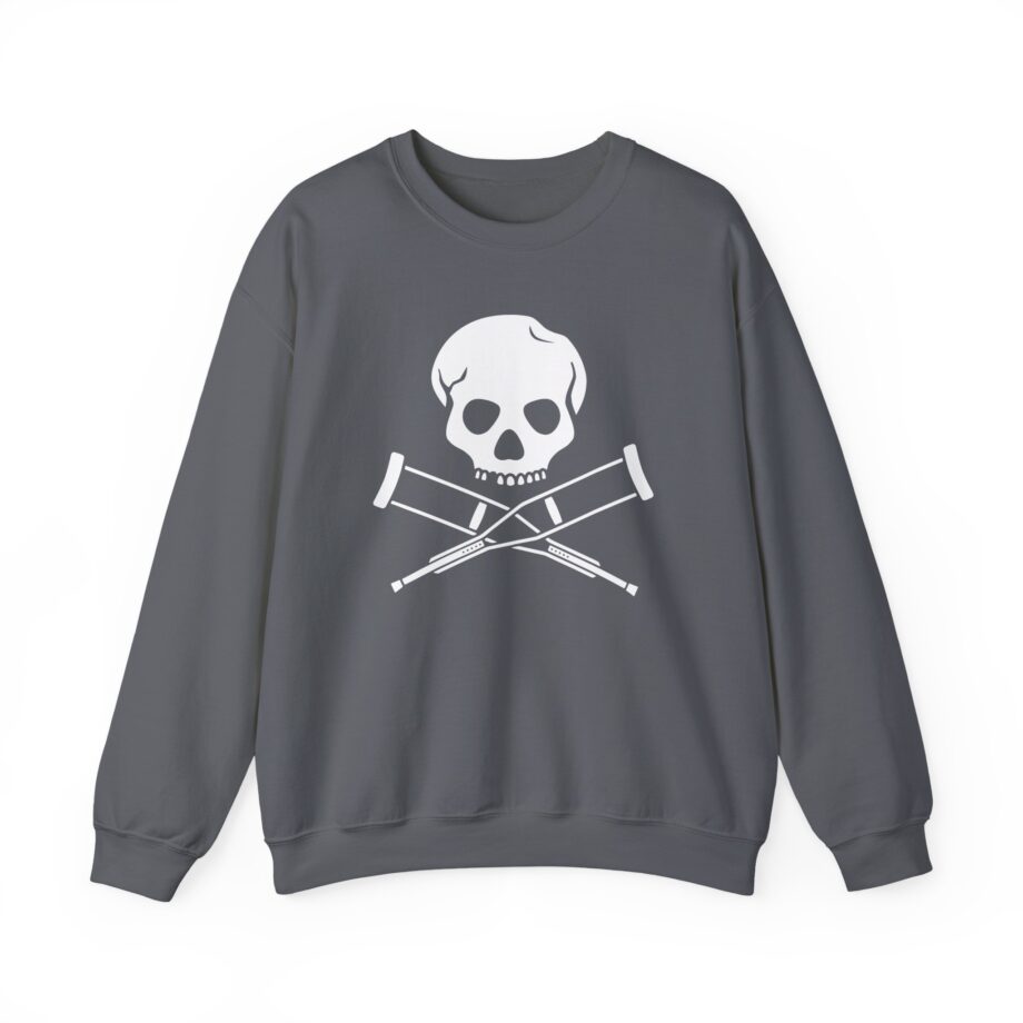 Jackass Skull and Crutches Unisex Heavy Blend™ Crewneck Sweatshirt