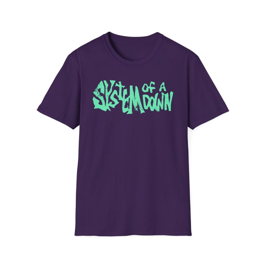 System of a Down Turquoise Log Unisex Softstyle T-Shirt