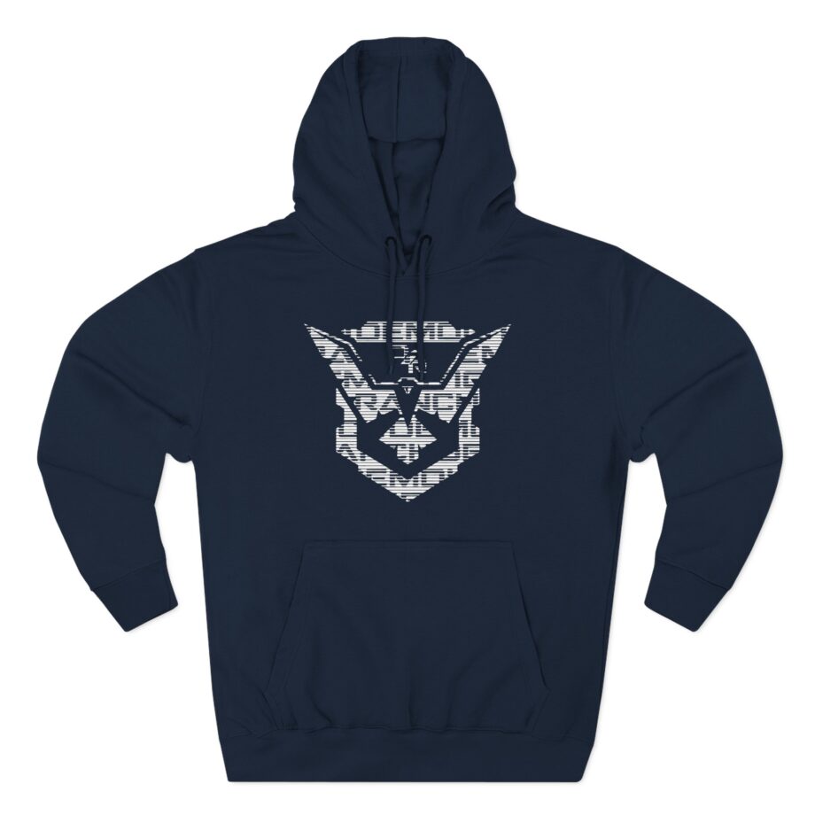 Demolition Ranch Demo Glitch Shield Three-Panel Fleece Hoodie