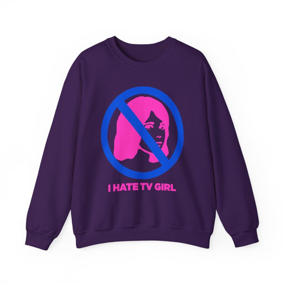 I Hate Tv Girl Unisex Heavy Blend Crewneck Sweatshirt