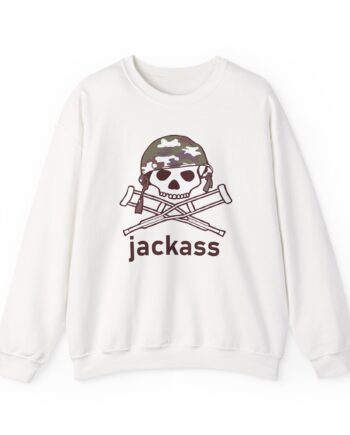 Jackass Camouflage Helmet Unisex Heavy Blend™ Crewneck Sweatshirt