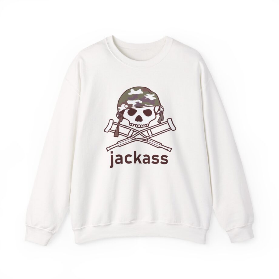 Jackass Camouflage Helmet Unisex Heavy Blend™ Crewneck Sweatshirt