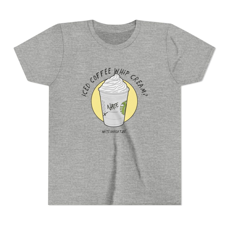 Nate Bargatze - Iced Coffee Whip Cream? Youth Short Sleeve Tee