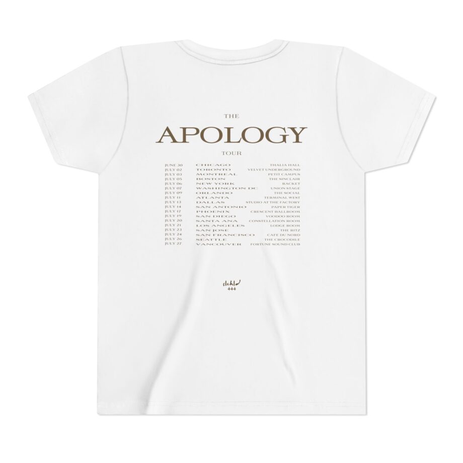 Wave to earth Slchld 'apology' Na Tour Youth Short Sleeve Tee