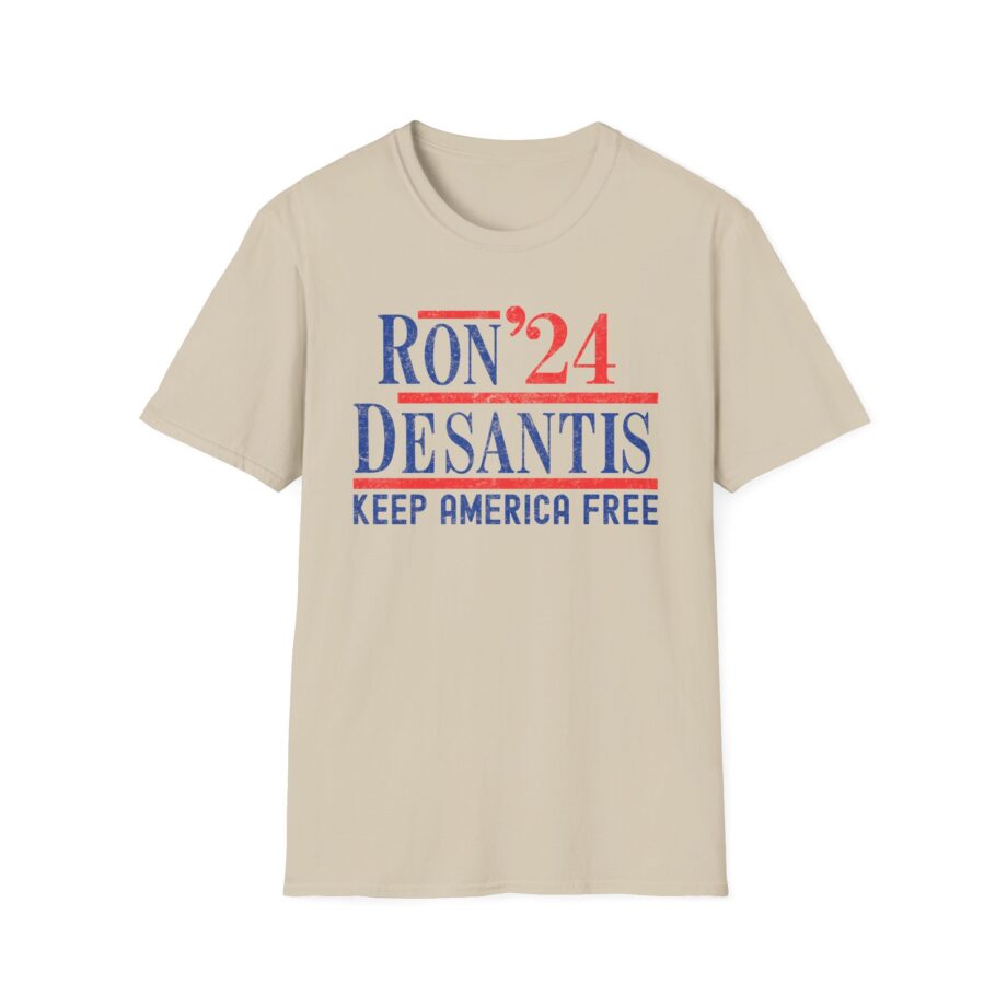 Ron Desantis 2024 Keep America Free Unisex Softstyle T-shirt