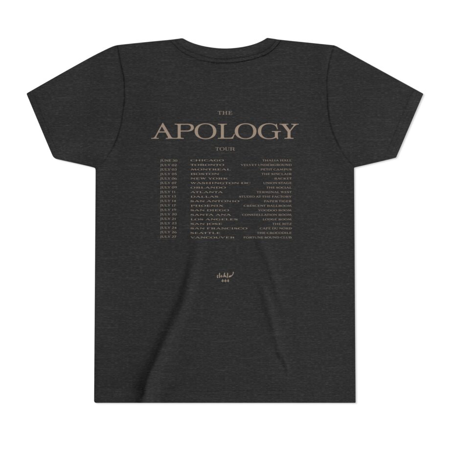 Wave to earth  Slchld 'apology' Na Tour Youth Short Sleeve Tee