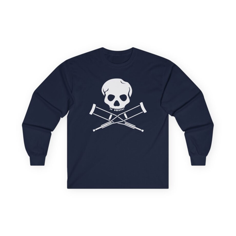 Jackass Skull and Crutches Unisex Ultra Cotton Long Sleeve Tee