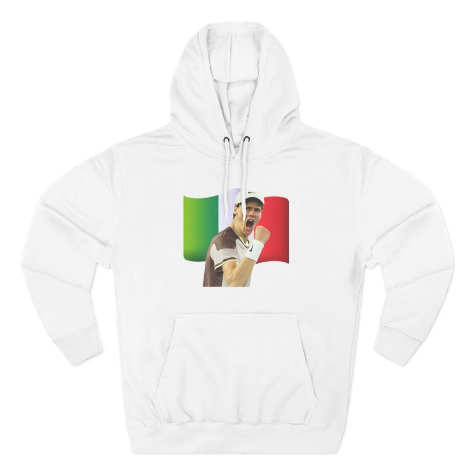 Jannik Sinner Italian Tennis Star Fan Three-Panel Fleece Hoodie