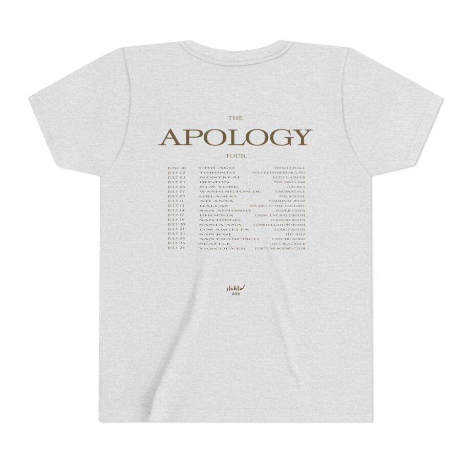 Wave to earth Slchld 'apology' Na Tour Youth Short Sleeve Tee