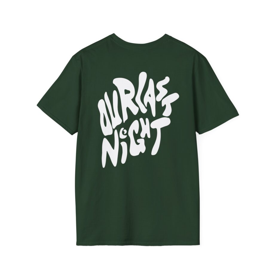 Our Last Night Black Swirl Text Unisex Softstyle T-shirt